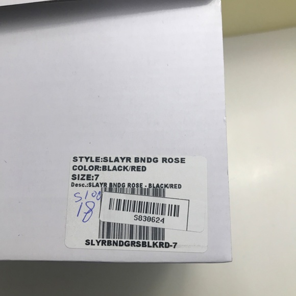 YRU Slayr Rose Black Bondage Spike Boot Size 7 NIB NWT - Picture 8 of 8